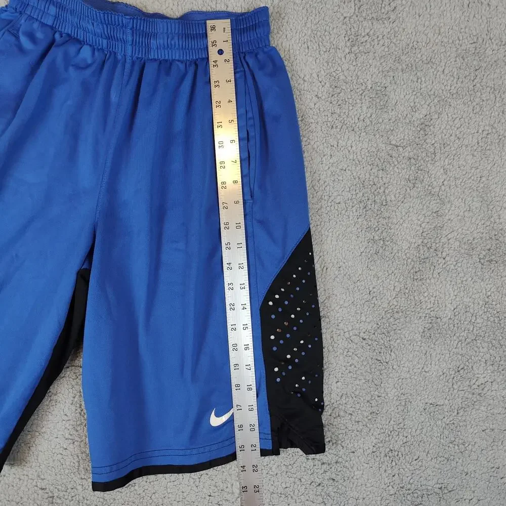 Nike Dri Fit Shorts Mens Medium Blue Black color block Basketball Athletic summ